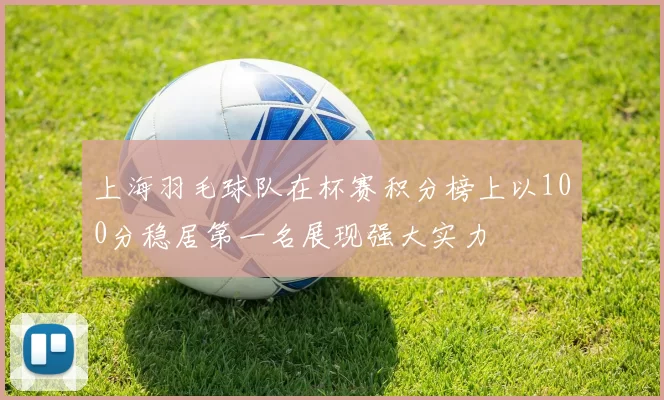 上海羽毛球队在杯赛积分榜上以100分稳居第一名展现强大实力