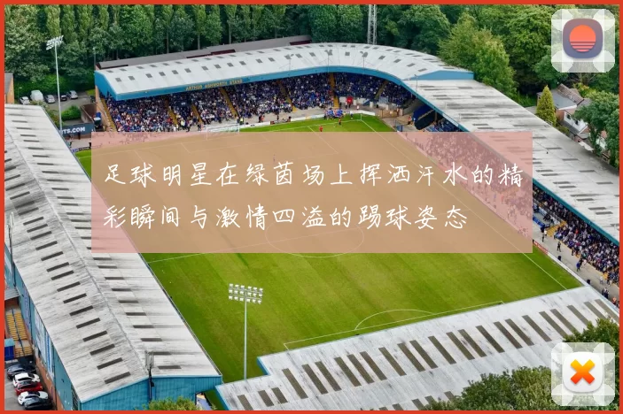 足球明星在绿茵场上挥洒汗水的精彩瞬间与激情四溢的踢球姿态
